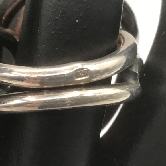 Ring Sterling .925 Silver with Deep Golden Amber Stone - Picture 8 of 9